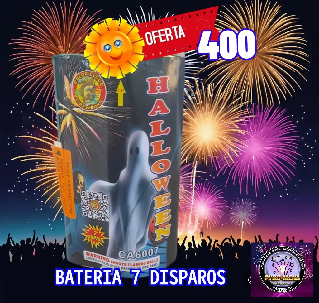 BATERIA HALLOWEEN 7 DISPAROS