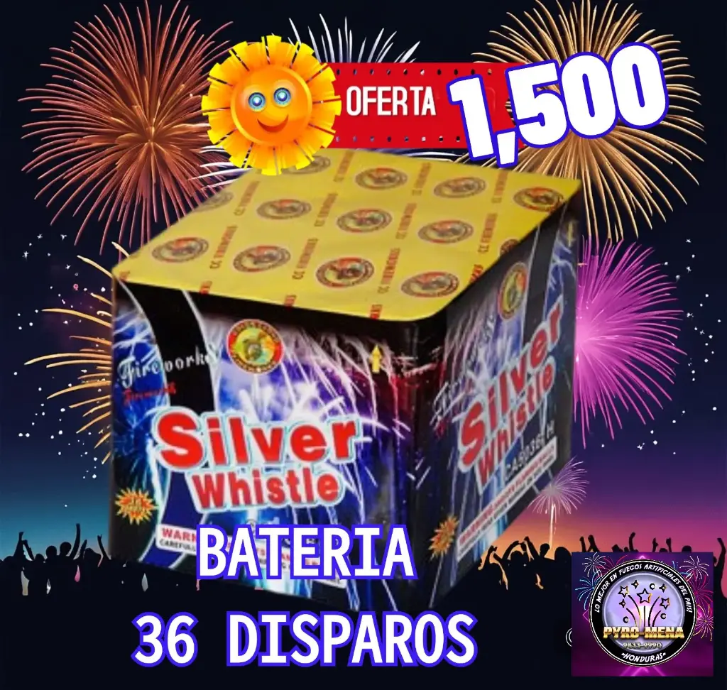 BATERIA SILVER WHISTLE 36 TIROS