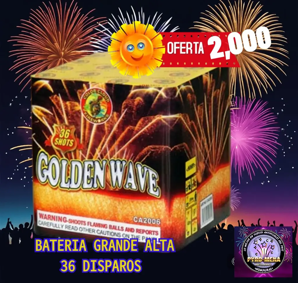 BATERIA GOLDEN WAVE GRANDE DE 36 TIROS