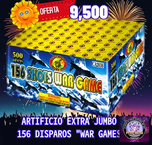 156 SHOT WAR GAMES BATERIA GIGANTE DE 156 DISPAROS