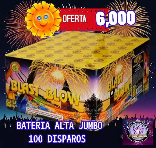 BATERIA GRANDE ALTA BLAST BLOW 100 DISPAROS JUMBO